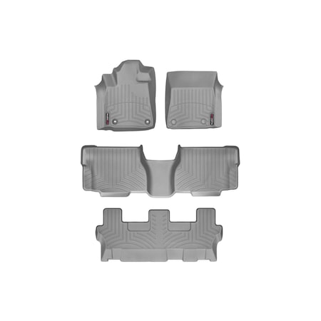 Weathertech Front, Rear, and Rear Floorliners w/ Center Aisle, 464081-46093-4-6 464081-46093-4-6